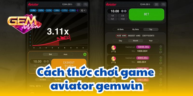 Cách thức chơi game aviator gemwin